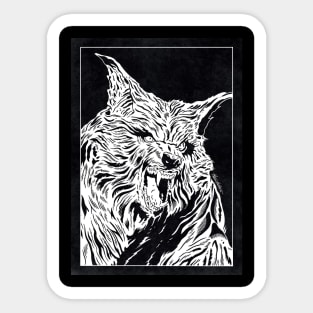 THE HOWLING (Black and White) Sticker